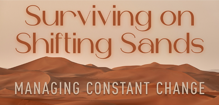 Surviving on Shifting Sands CANCELLED logo